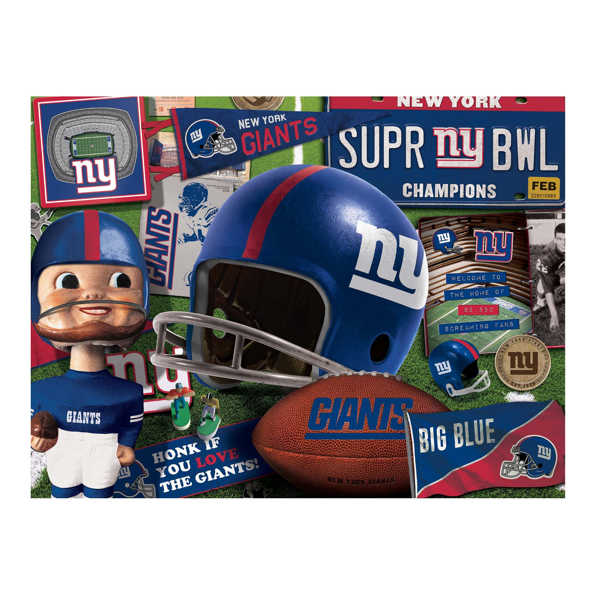 NY Giants - Retro - 500 Piece Jigsaw Puzzle