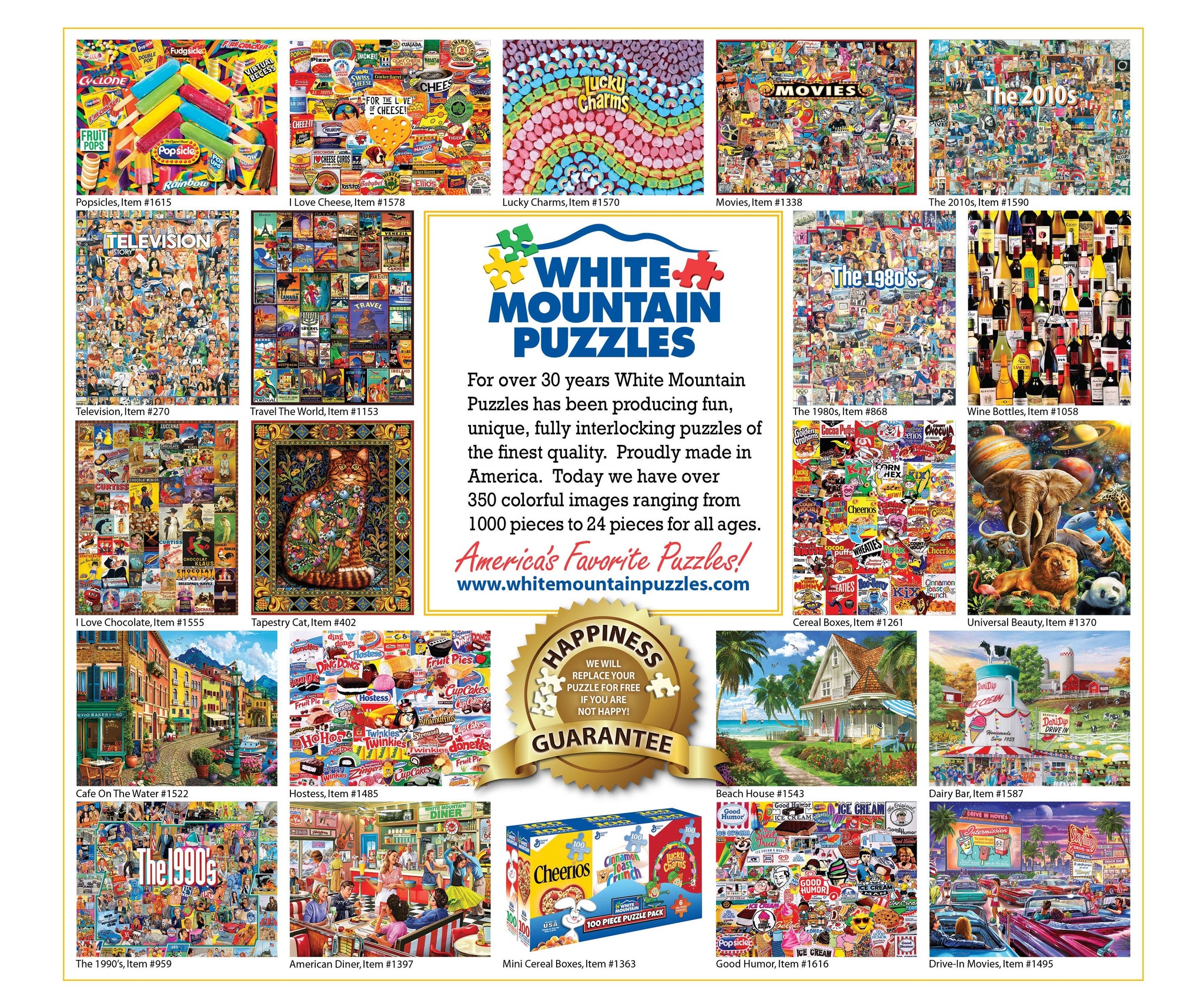 White mountain puzzle bingo store and bumper sticker bundle for Heimarcla