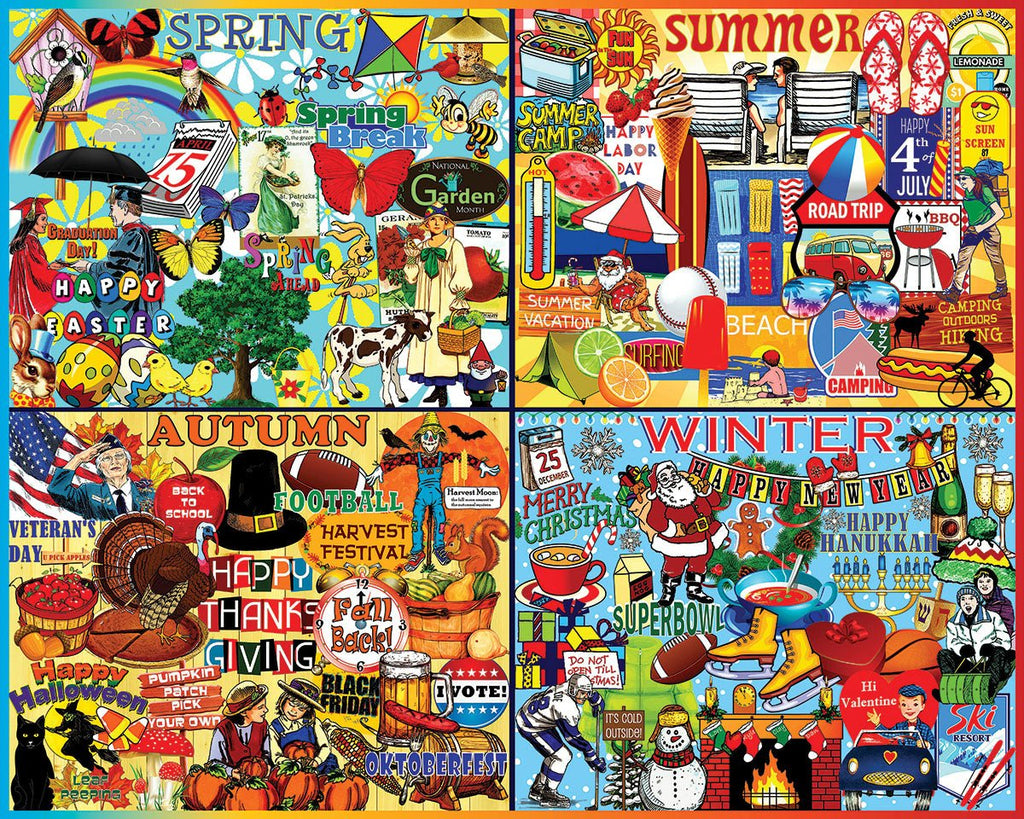 Seasons Calendar (1734pz) - 1000 Piece Jigsaw Puzzle