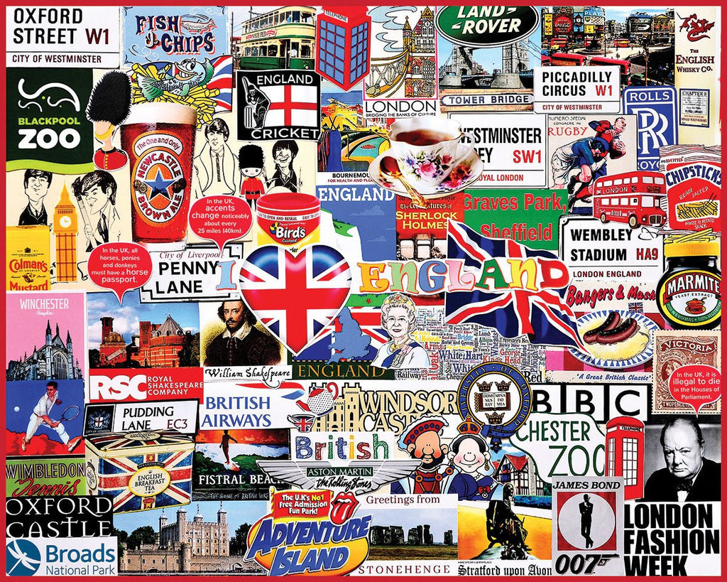 I Love England (1773pz) - 1000 Piece Jigsaw Puzzle
