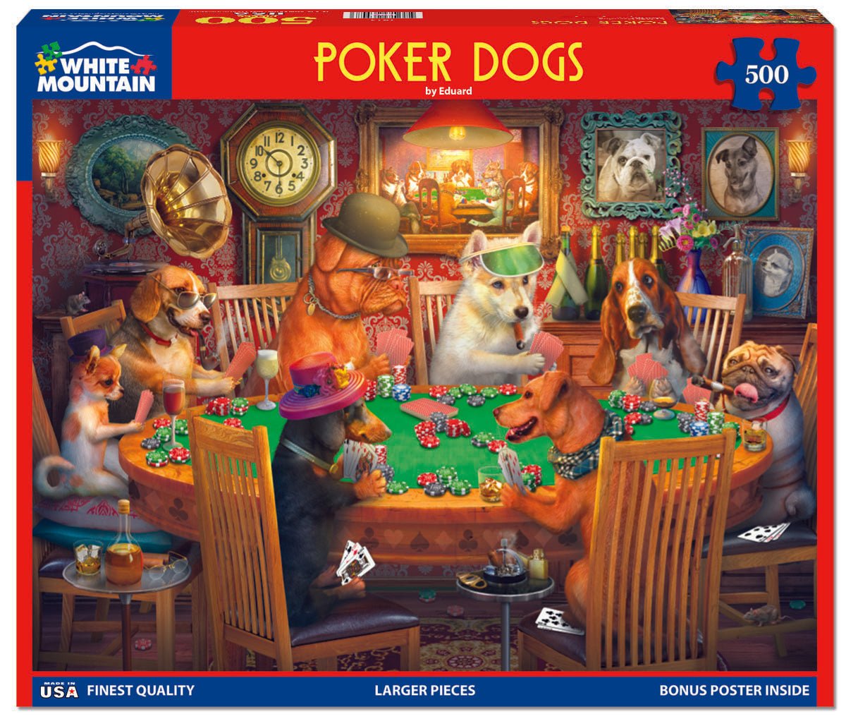 Dogs playing poker puzzle hotsell