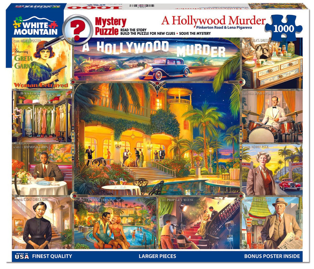 Hollywood Murder-Mystery Puzzle (1963pz) - 1000 Piece Jigsaw Puzzle