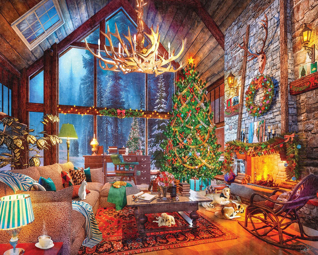 Christmas At The Cabin (1975pz) - 1000 Piece Jigsaw Puzzle