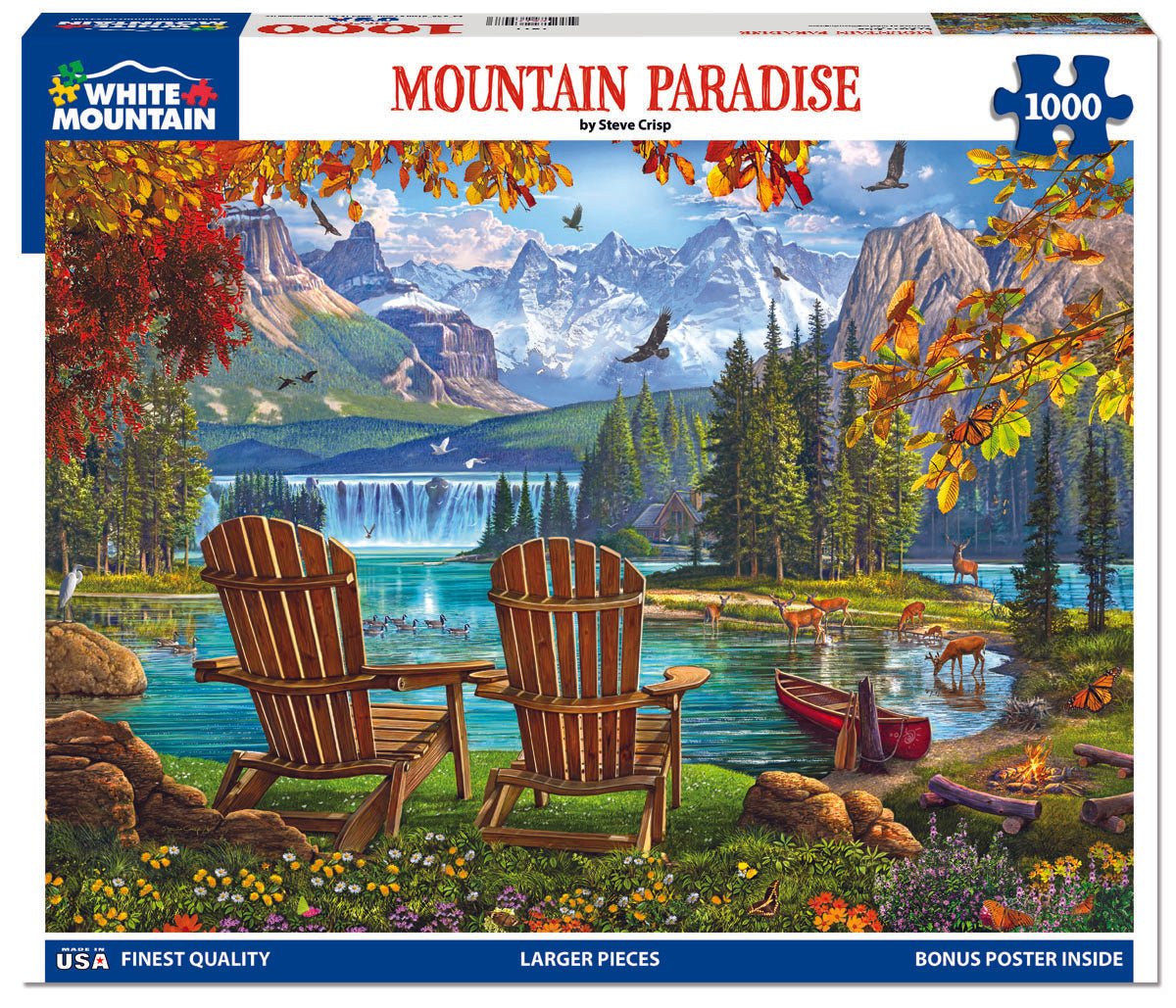 White Mountain Puzzle Viva Las popular Vegas 1000 pcs Rare Hard to Find