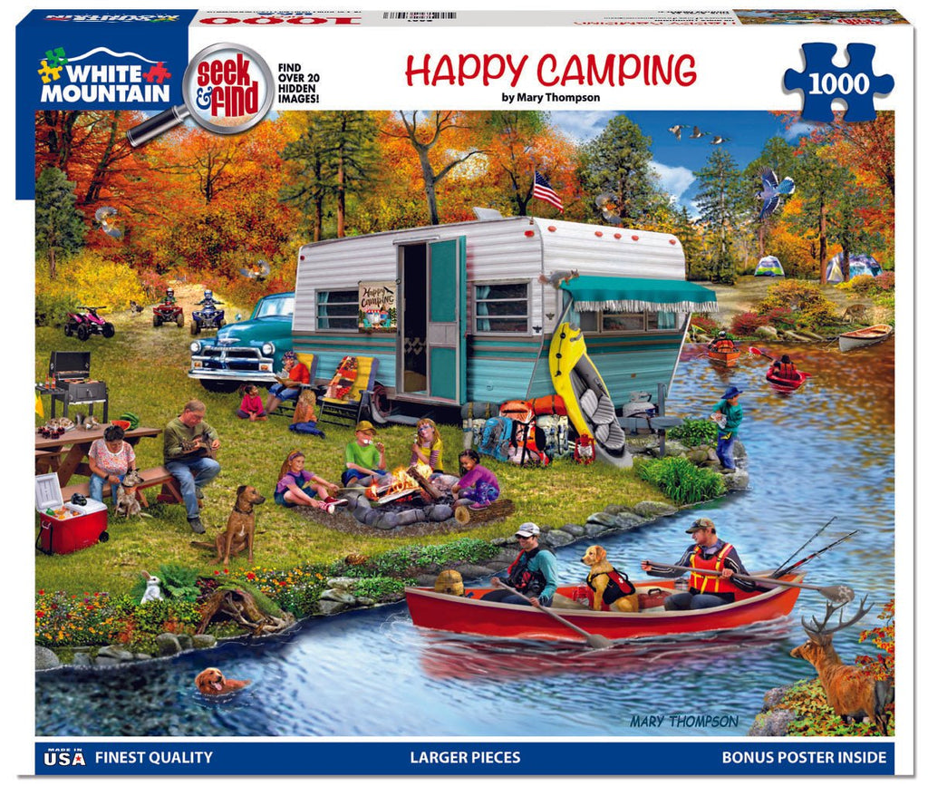 Happy Camping-Seek & Find (2001pz) - 1000 Piece Jigsaw Puzzle