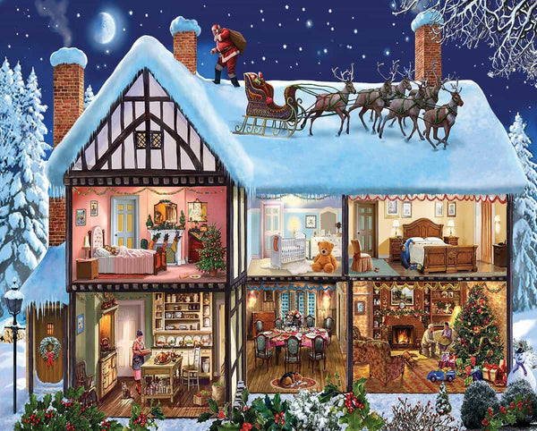 White Mountain Puzzles Christmas Eve - 1000 Piece Jigsaw Puzzle 