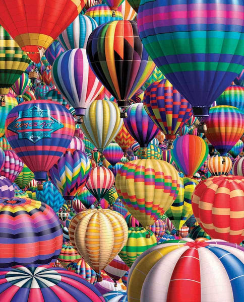 1,000-Piece Puzzle Multicolor 30 Montaigne Hot Air Balloon